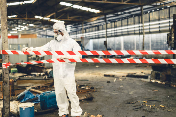 Professional Biohazard Cleanup technician working in Millstone Township, NJ